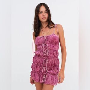 NWOT For Love And Lemons Pink Mini Dress